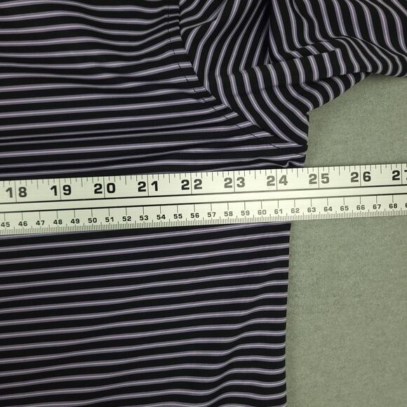 Peter Millar Summer Comfort Men's Short Sleeve Polo Shirt XL Striped Purple NWT - Picture 8 of 10